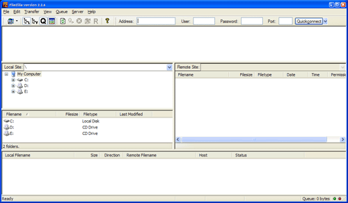FTP main screen